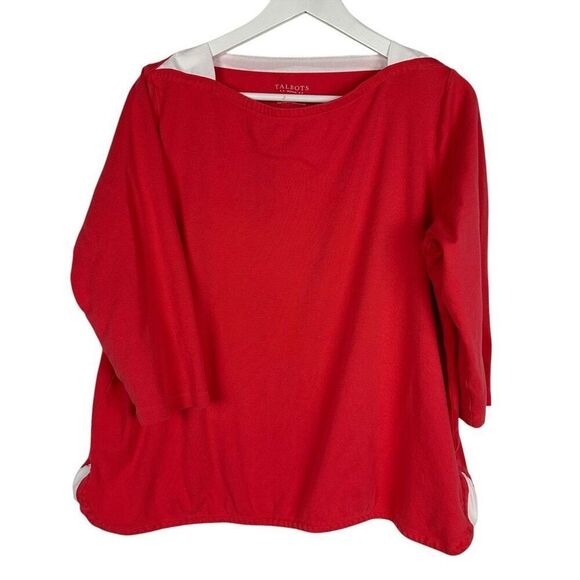Talbots Tops - Talbots Women's Cotton Boatneck 3/4 Sleeve T-shirt size 1X